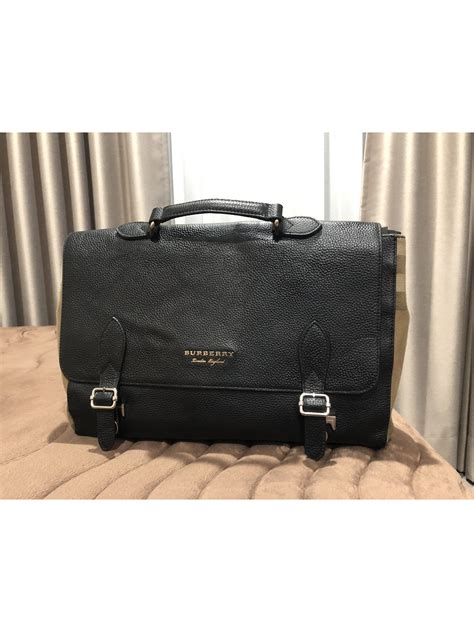 burberry ethan leather briefcase|Heritage EKD Briefcase in Black .